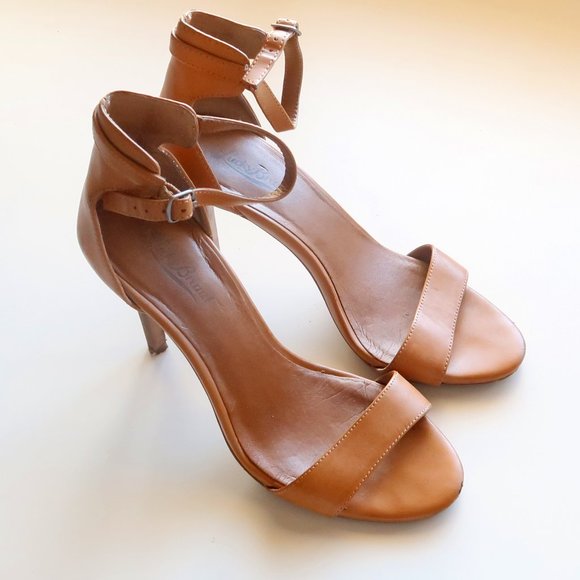 Lucky Brand Tan Open Toe Stiletto Heels / Sandals / Dress Shoes Size 7 - Picture 12 of 14